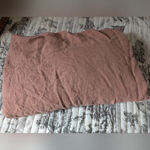 parachute twin fitted sheet linen pink